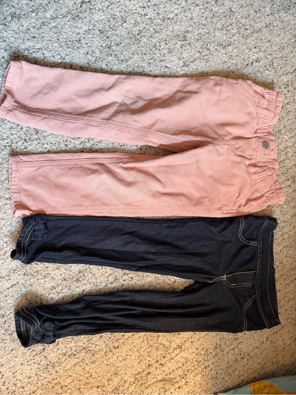 Gymboree Girls Pink Corduroy & Denim leggings Euc size 3 bundle lot